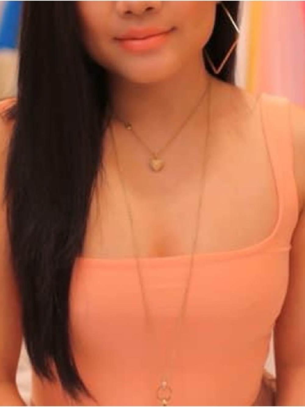 PRETTY LITTLE THING Peach Square Neck Tank Bodysuit